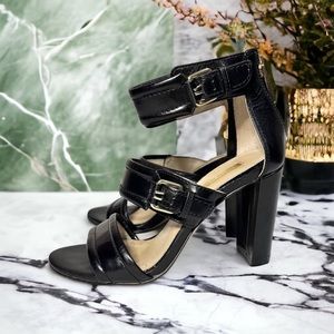 Louise et Cie • Black Leather Buckle Strap Sandals • Size 5